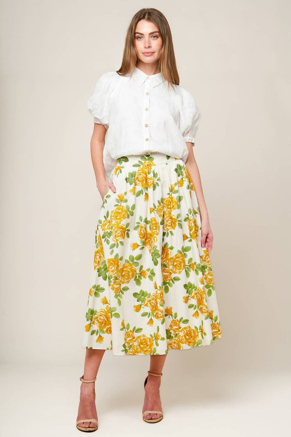 every-sunday-cream-woven-midi-skirt Flying Tomato-Sophia's StyleSKIRTS-1